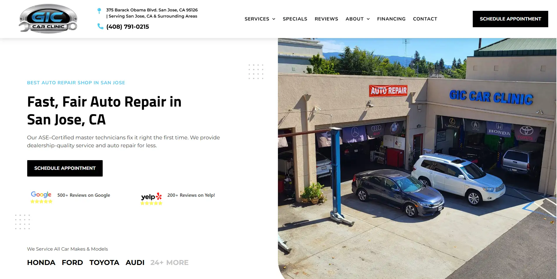 CIC car clinic home screen project